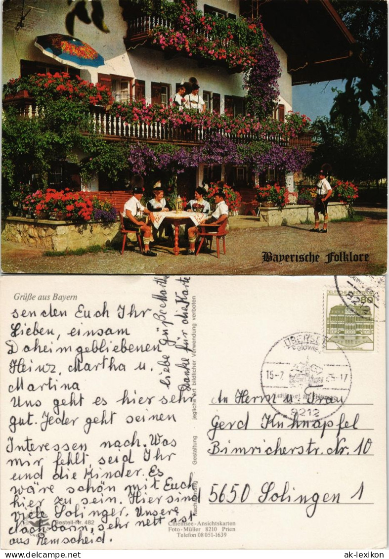 Ansichtskarte Chiemsee Bayerische Folklore - Grüße Aus Bayern 1967 - Chiemgauer Alpen