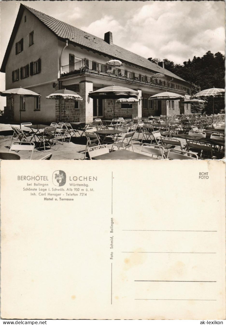 Ansichtskarte Balingen Berghotel Lochen Terrasse 1969 - Balingen