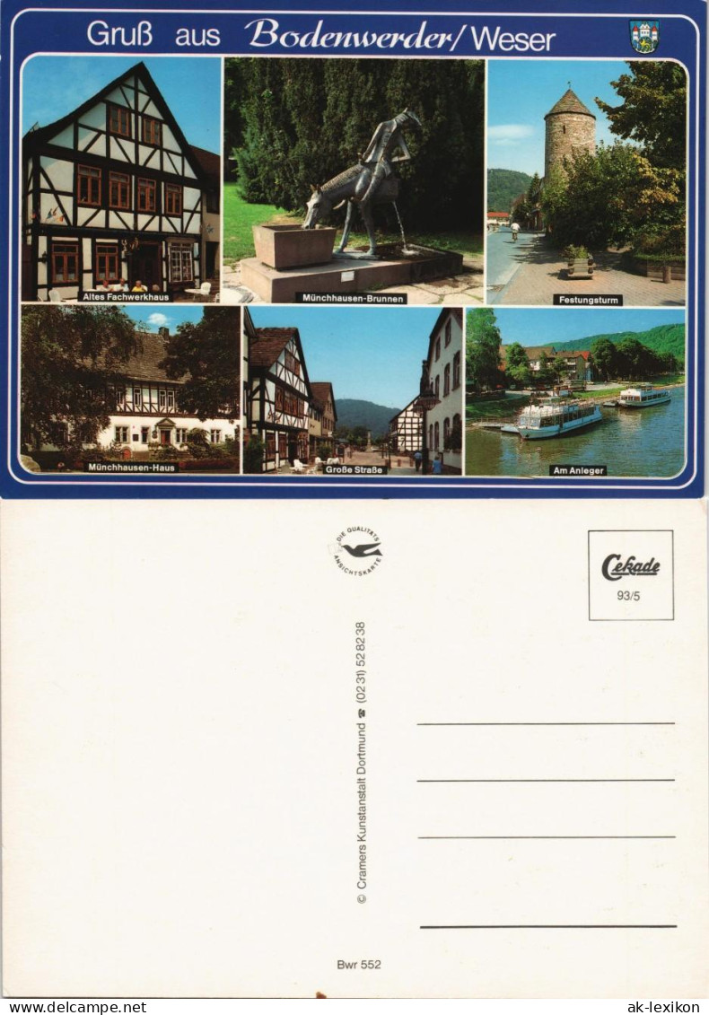 Ansichtskarte Bodenwerder Gruss-Aus-Mehrbildkarte Mit 6 Ortsansichten 1993 - Bodenwerder