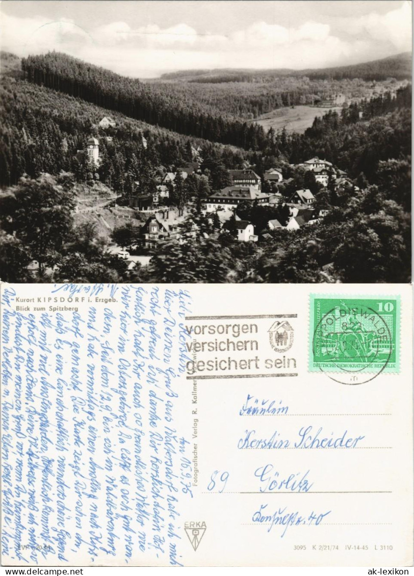 Ansichtskarte Kipsdorf-Altenberg (Erzgebirge) Blick Zum Spitzberg 1974 - Kipsdorf