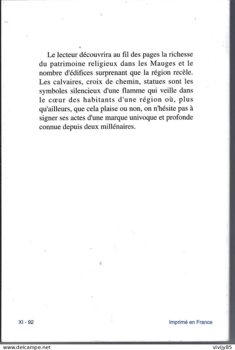 49 - T.B. Livre " Témoins Muets Vendée Angevine" - CHOLET-BEAUOREAU-CHEMILLE-THOUARCE-VIHIERS - Pays De Loire