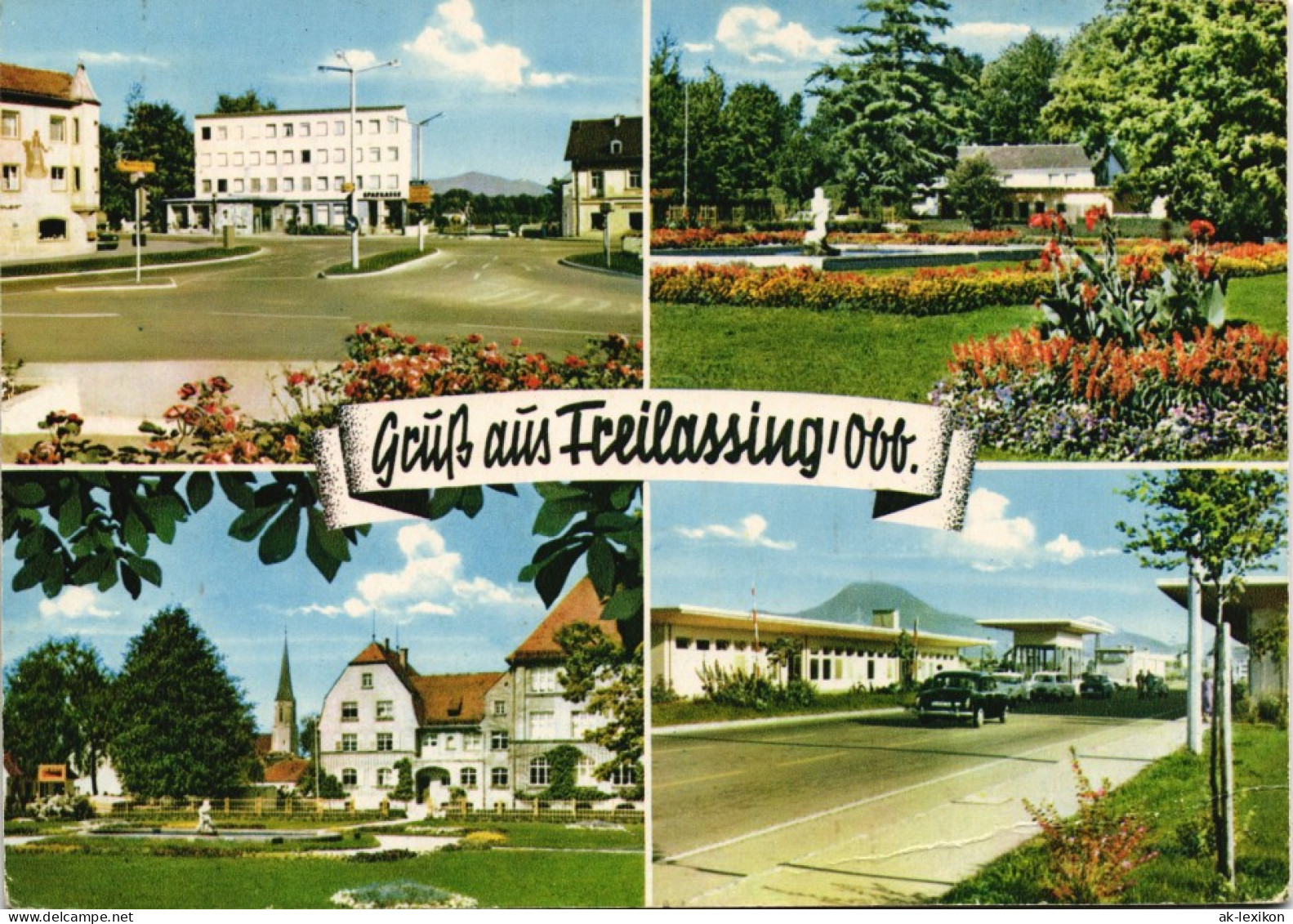 Freilassing (bis 1923 Salzburghofen) Mehrbildkarte Mit 4 Ortsansichten 1965 - Freilassing