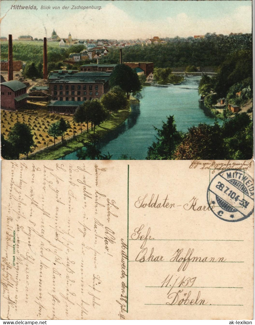 Ansichtskarte Mittweida Fabrikanlage 1920 - Mittweida
