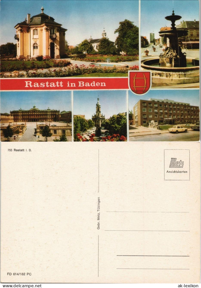 Ansichtskarte Rastatt Mehrbildkarte Mit 5 Ortsansichten 1970 - Rastatt