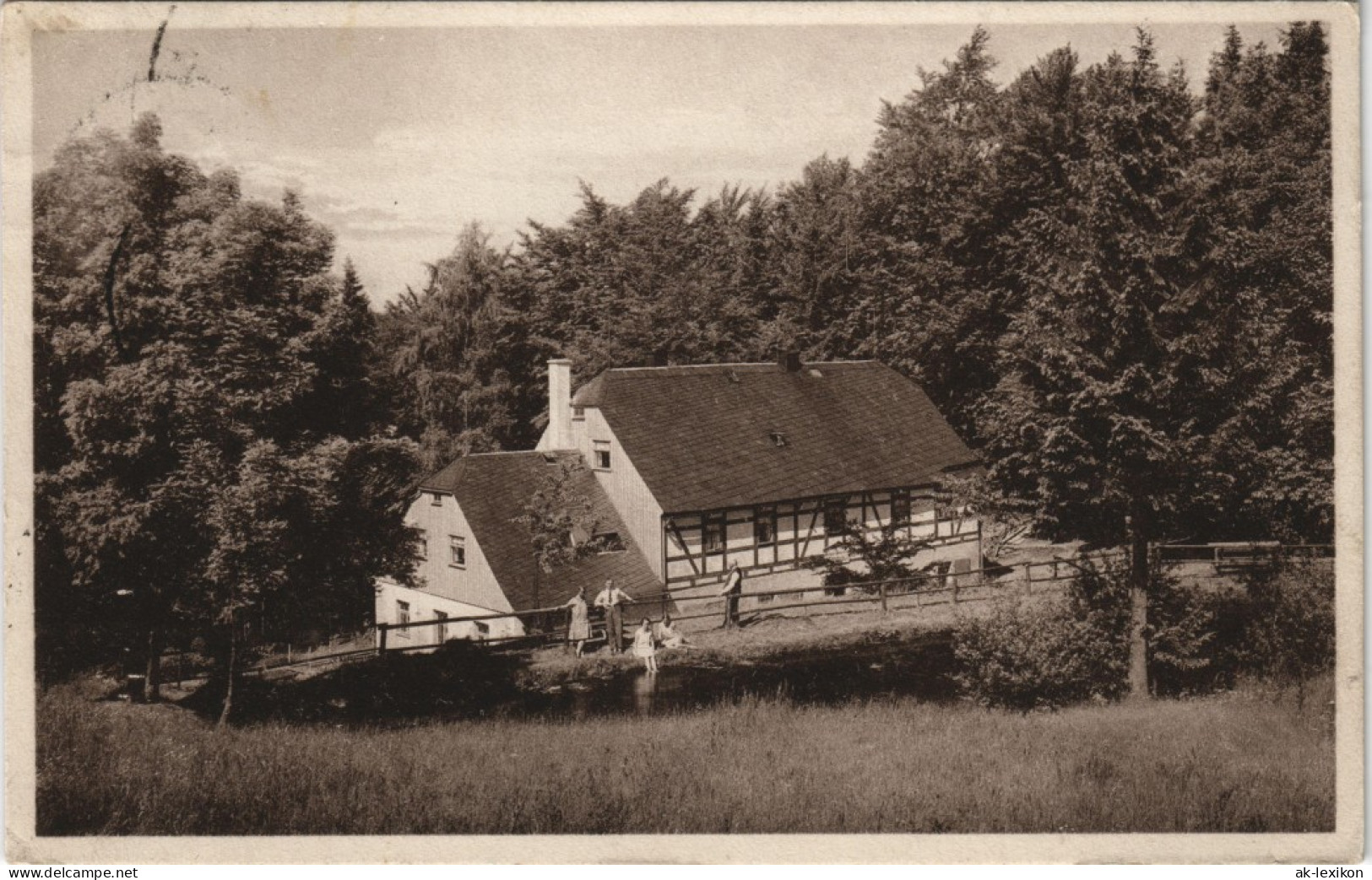 Ansichtskarte Ansprung-Marienberg Im Erzgebirge Hüttstadtmühle 1928 - Marienberg