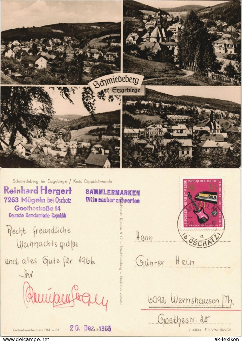 Schmiedeberg (Erzgebirge)-Dippoldiswalde Umlandansichten Stadtansichten 1964 - Schmiedeberg (Erzgeb.)