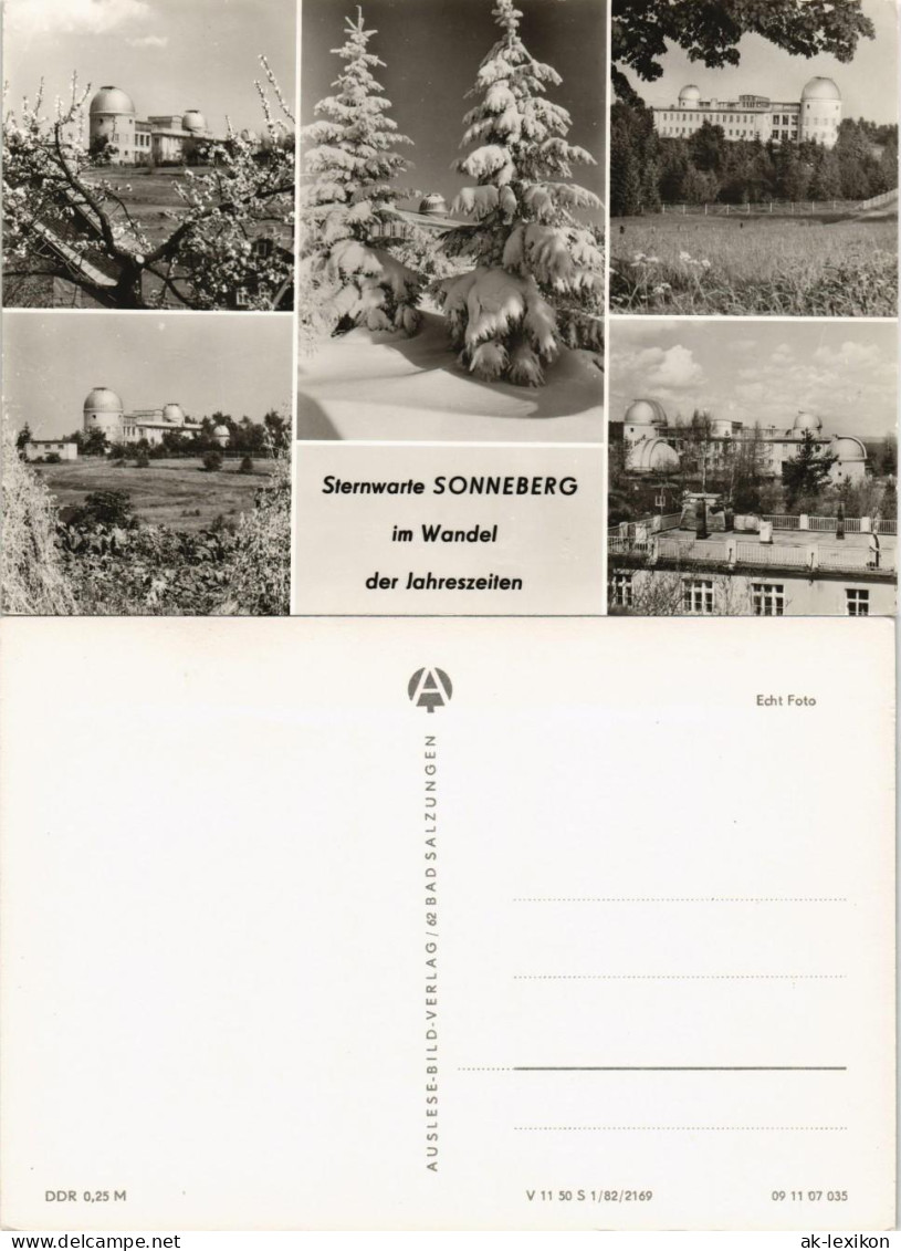 Sonneberg DDR Mehrbild-AK Sternwarte Im Wandel Der Jahreszeiten 1982 - Sonneberg