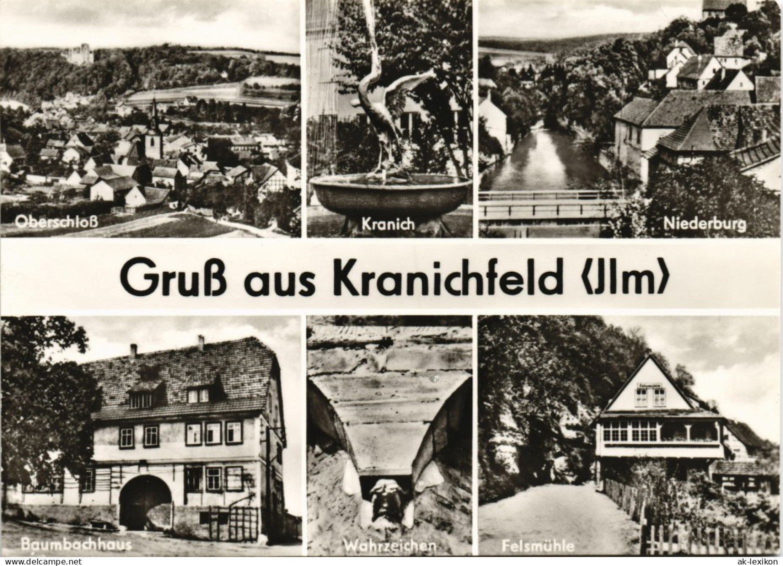 Kranichfeld DDR Mehrbild-Gruss-AK Mit Wahrzeichen, Niederburg Uvm. 1979 - Kranichfeld