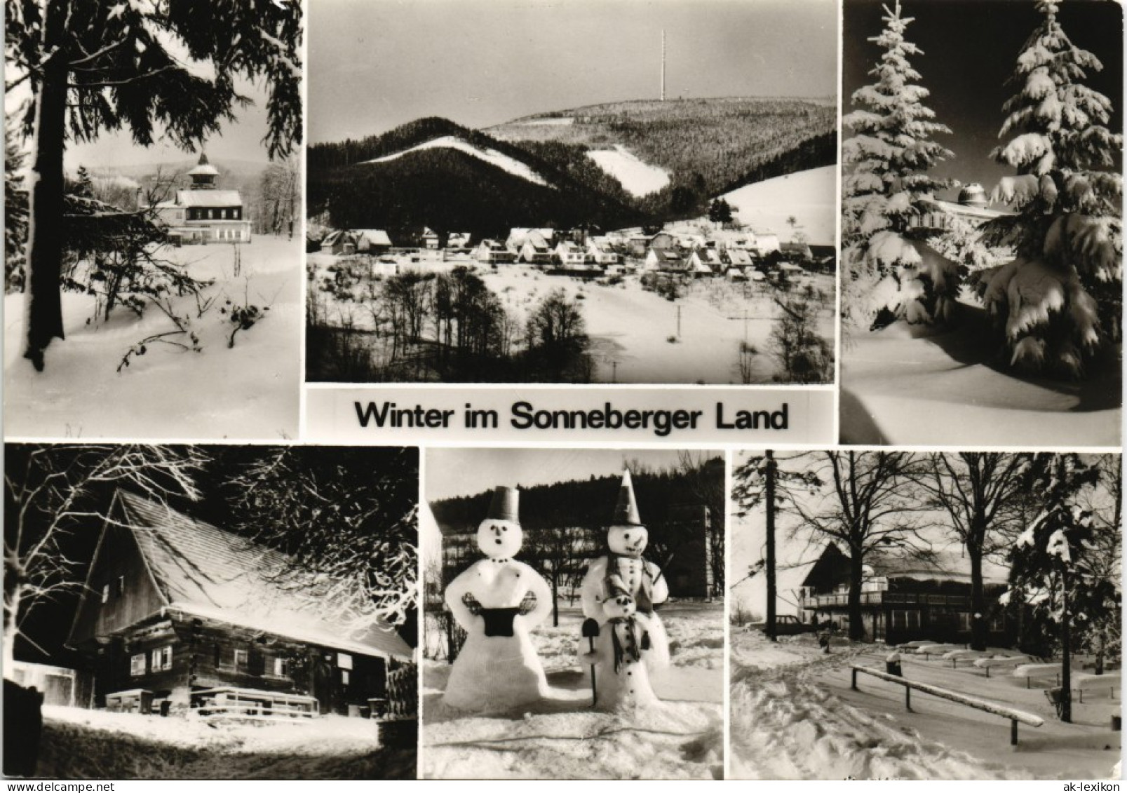 Ansichtskarte Sonneberg DDR Mehrbild-AK Winter Im Sonneberger Land 1987 - Sonneberg