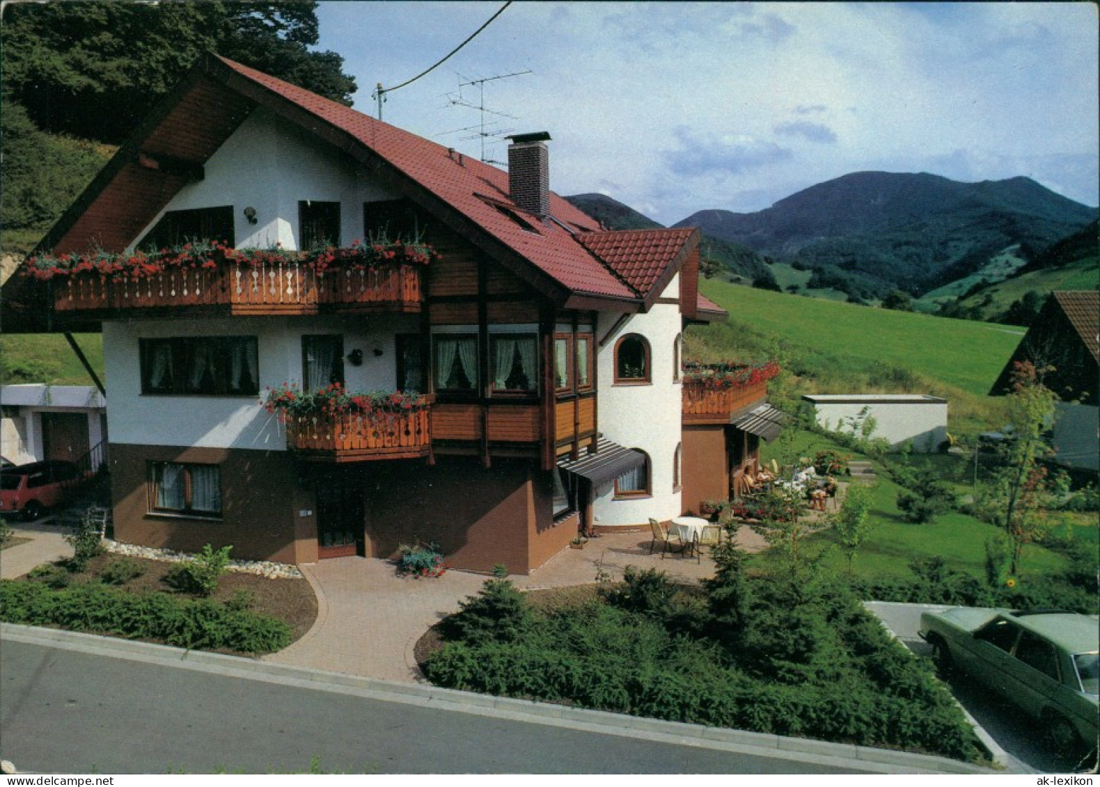 Ansichtskarte Münstertal/Schwarzwald Haus Bergquell Bes. Fam. Schwander 1980 - Münstertal