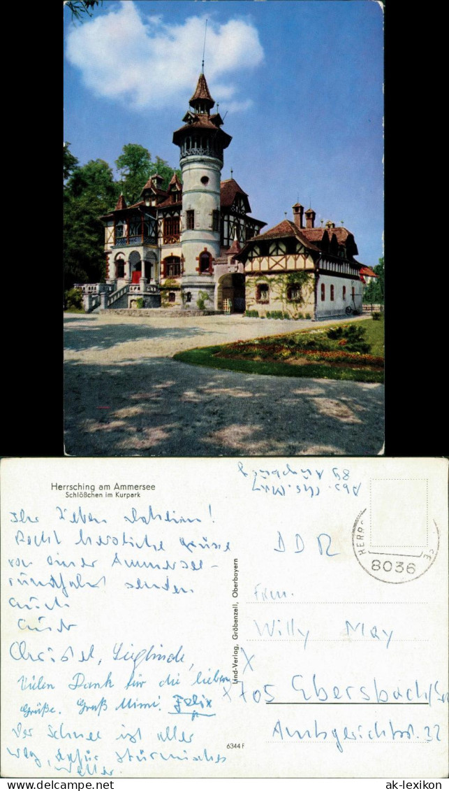 Ansichtskarte Herrsching Am Ammersee Schlößchen Im Kurpark 1975 - Herrsching