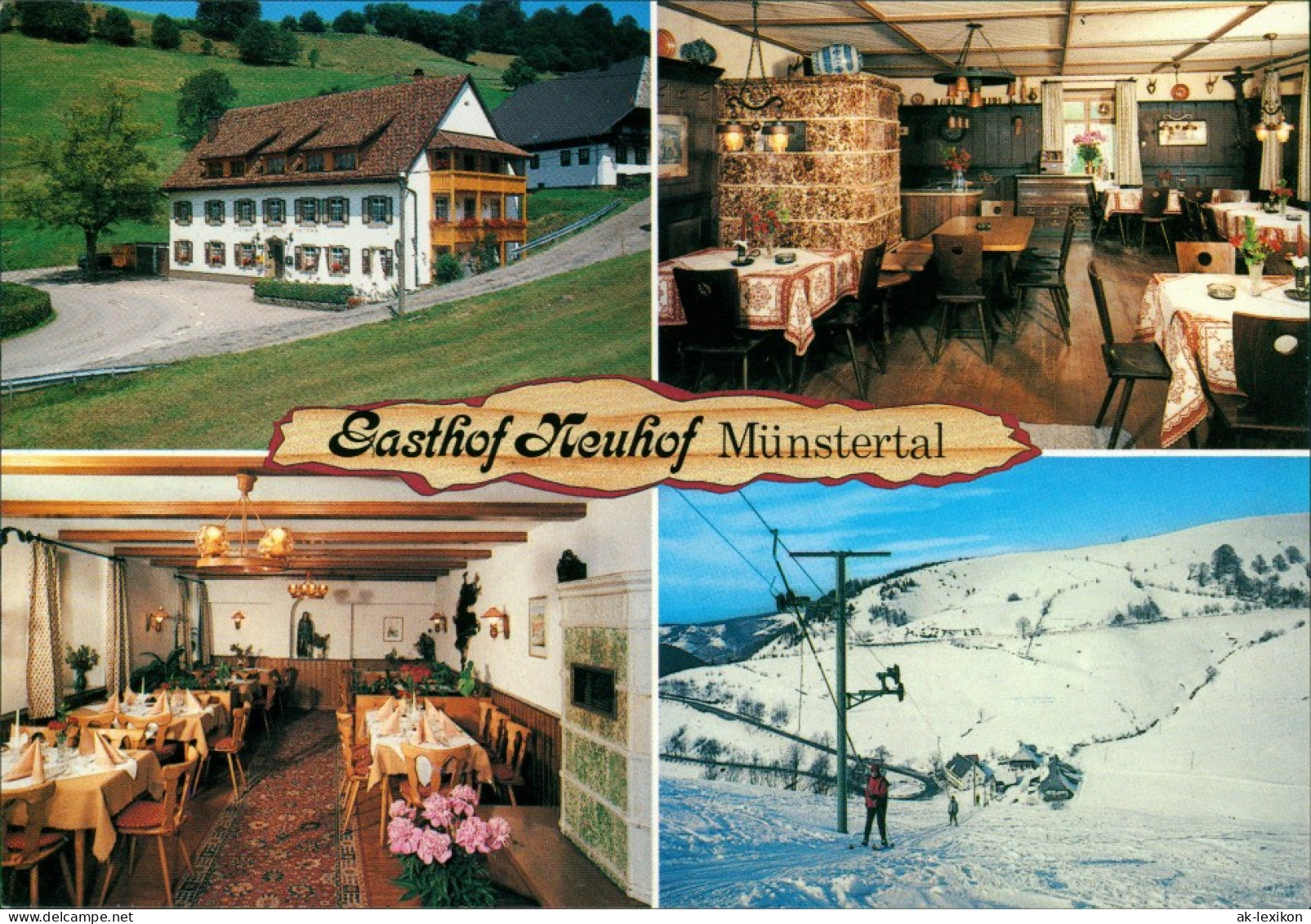 Münstertal/Schwarzwald Gasthof Neuhof Münstertal Schwarzwald Reklamekarte 1980 - Muenstertal