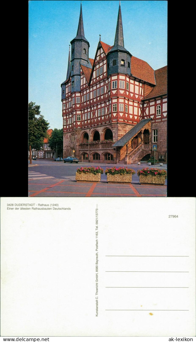 Ansichtskarte Duderstadt Strassen Ansicht Fachwerkhaus Rathaus 1970 - Duderstadt