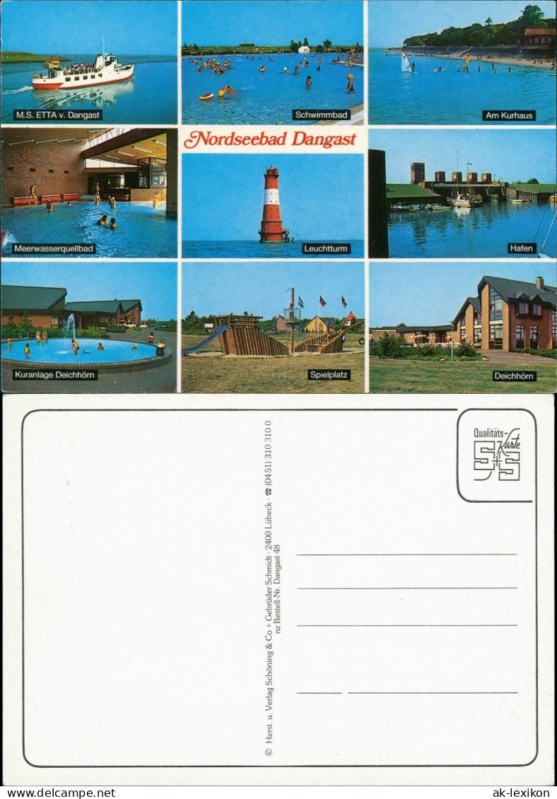 Dangast-Varel Mehrbild-AK Mit Schiff MS Etta   Schwimmbad, Leuchtturm Uvm. 1980 - Varel