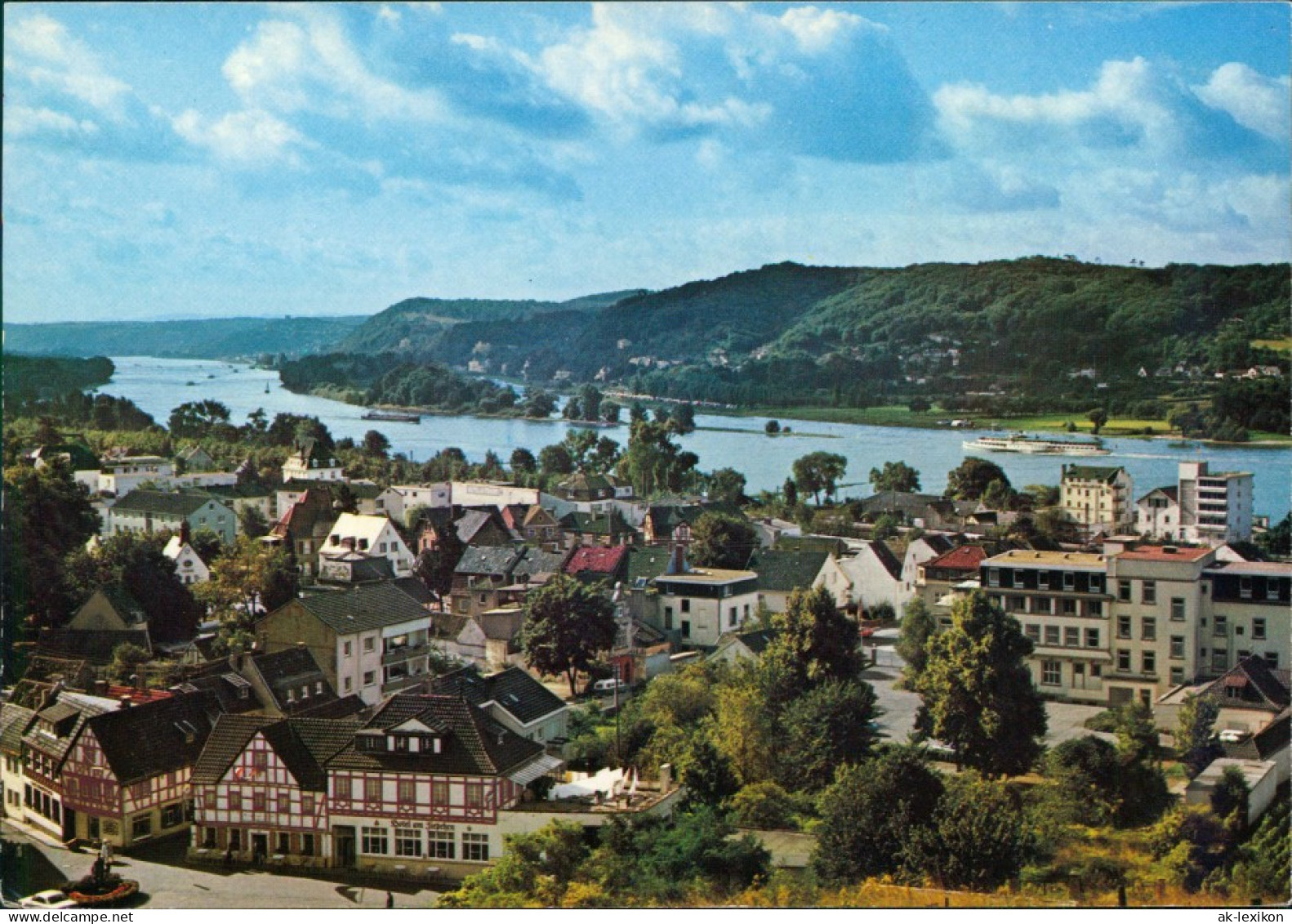 Ansichtskarte Rhöndorf-Bad Honnef Panorama-Ansicht Blick Zum Rhein 1980 - Bad Honnef