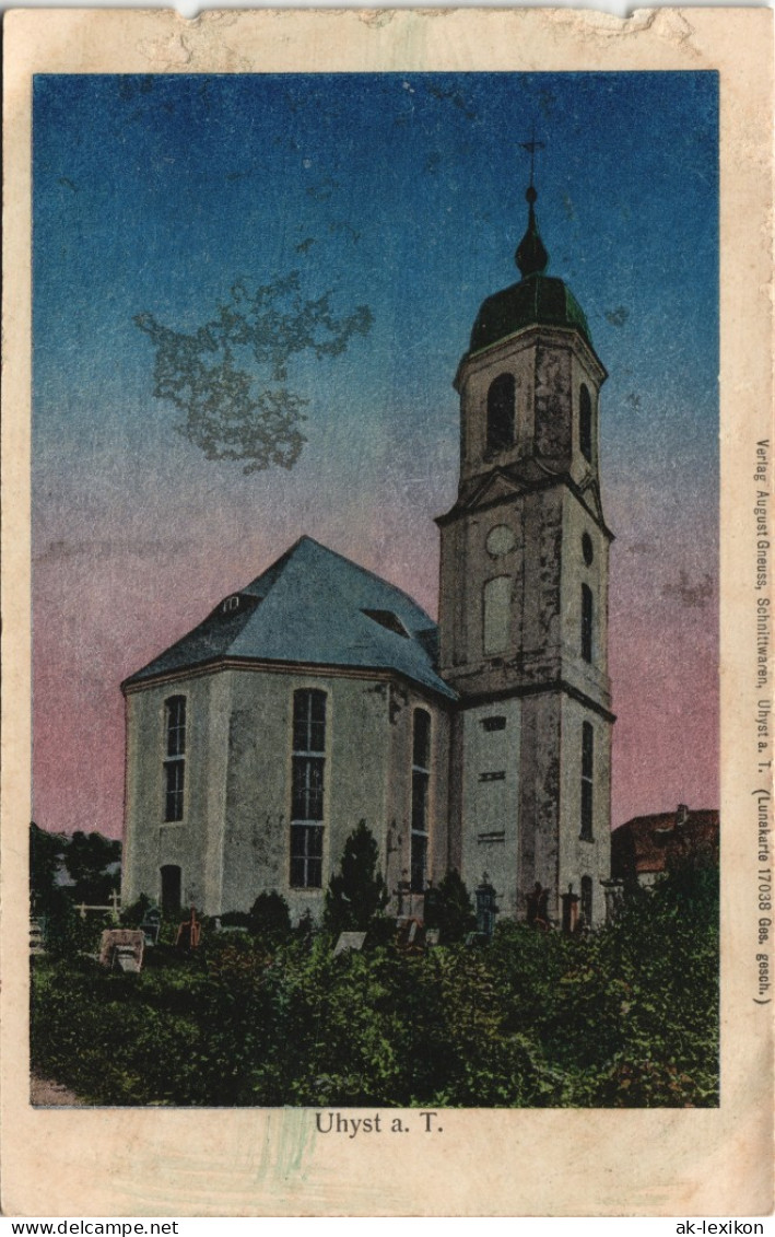 Ansichtskarte Uhyst Am Taucher-Burkau (Oberlausitz) Porchow Kirche 1909 Luna - Burkau