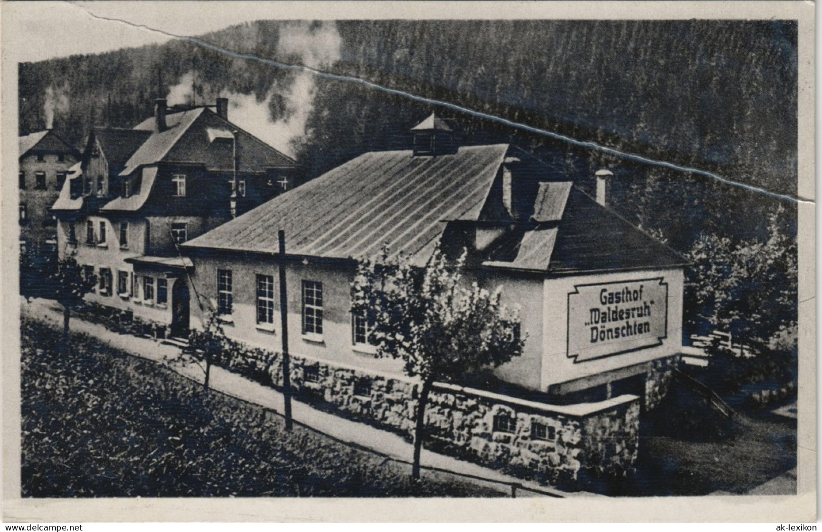 Ansichtskarte Dönschten-Dippoldiswalde Gasthof Waldesruh 1943  Gel. Feldpost WK2 - Schmiedeberg (Erzgeb.)