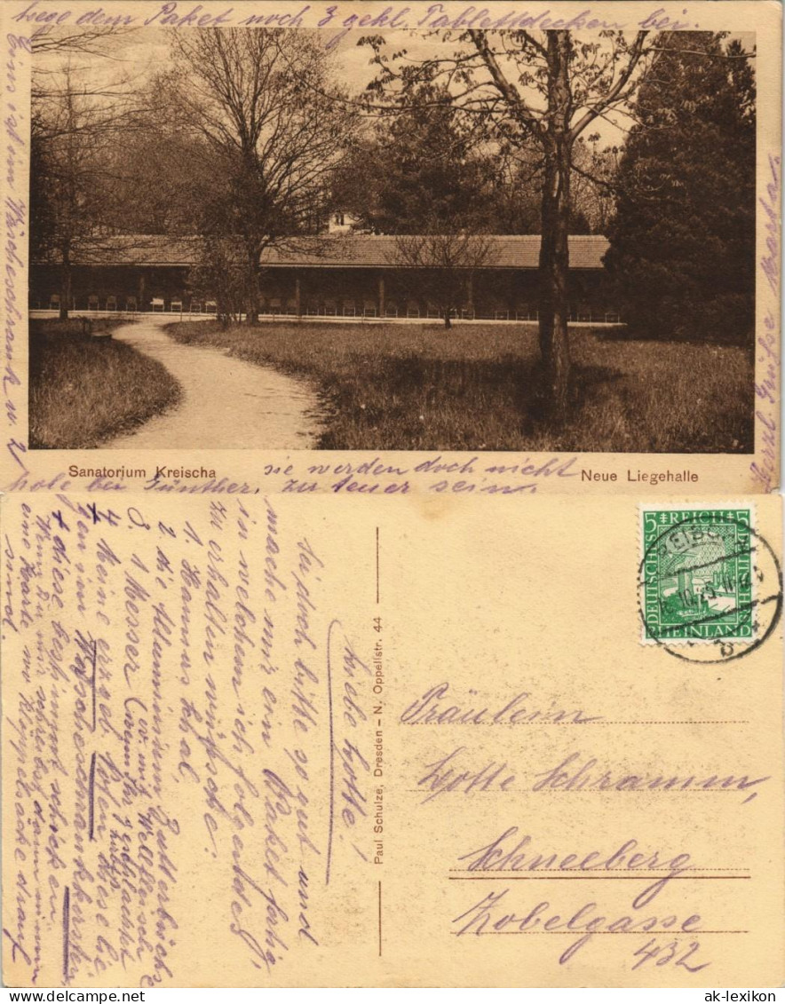 Ansichtskarte Kreischa Sanatorium Neue Liegehalle 1925 - Kreischa