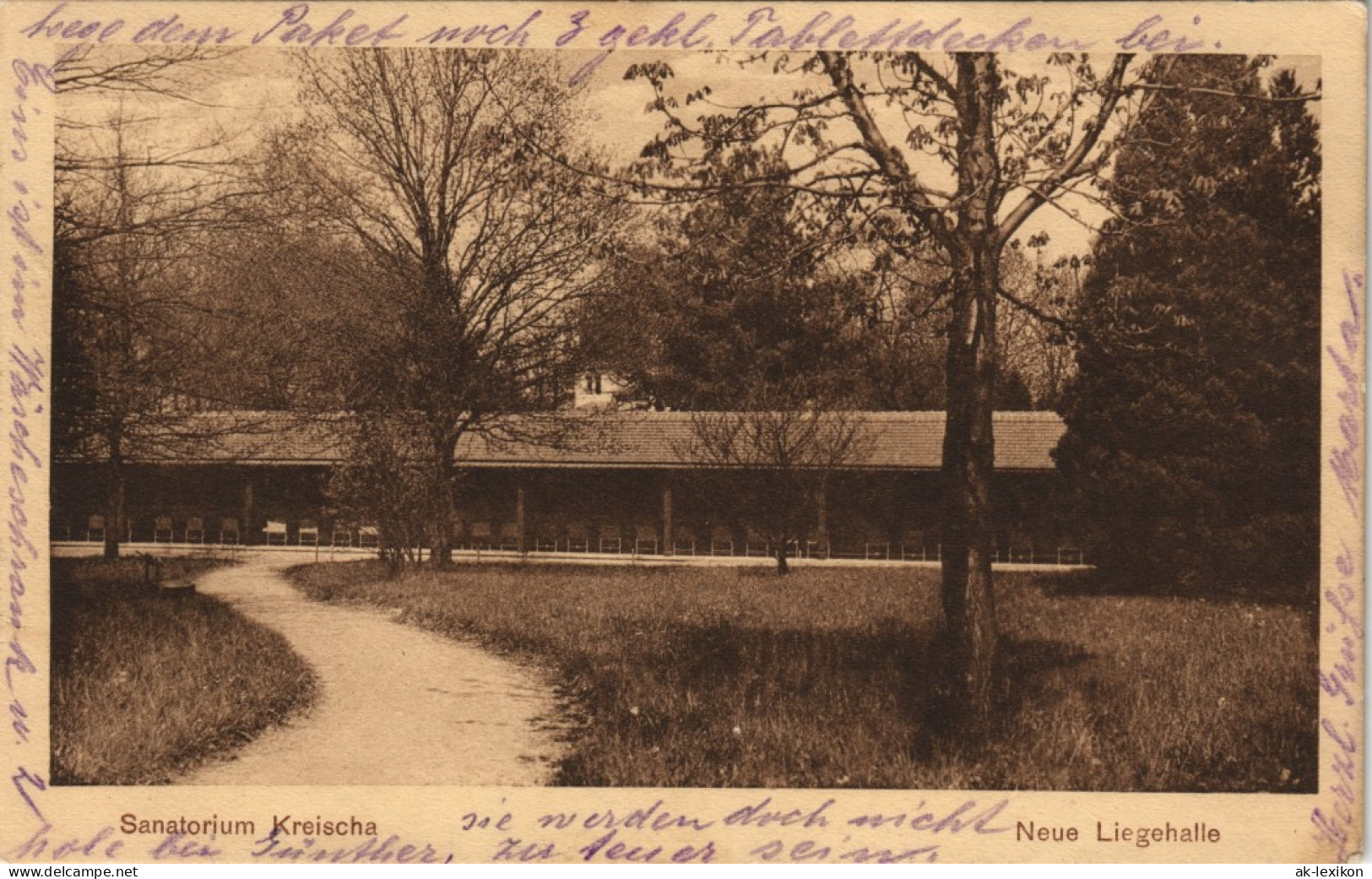 Ansichtskarte Kreischa Sanatorium Neue Liegehalle 1925 - Kreischa