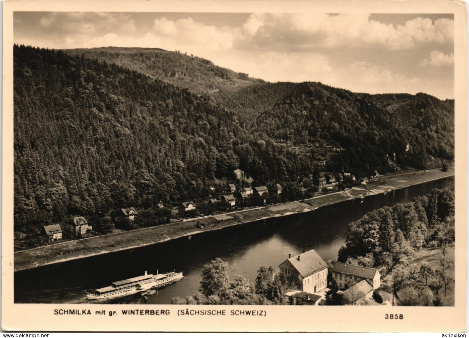 Schmilka Panorama-Ansicht, Blick Auf Schiff Auf D. Elbe, DDR AK 1964/1963 - Schmilka