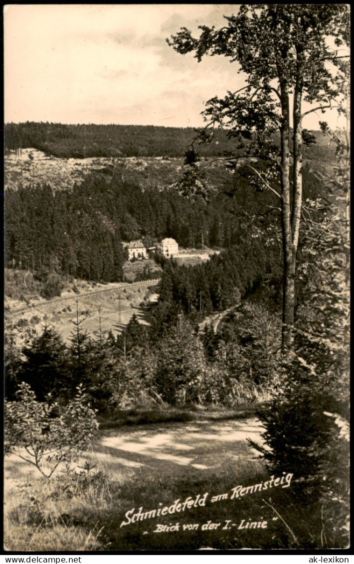 Ansichtskarte Schmiedefeld (Rennsteig) Panorama-Ansicht, DDR AK 1964 - Schmiedefeld