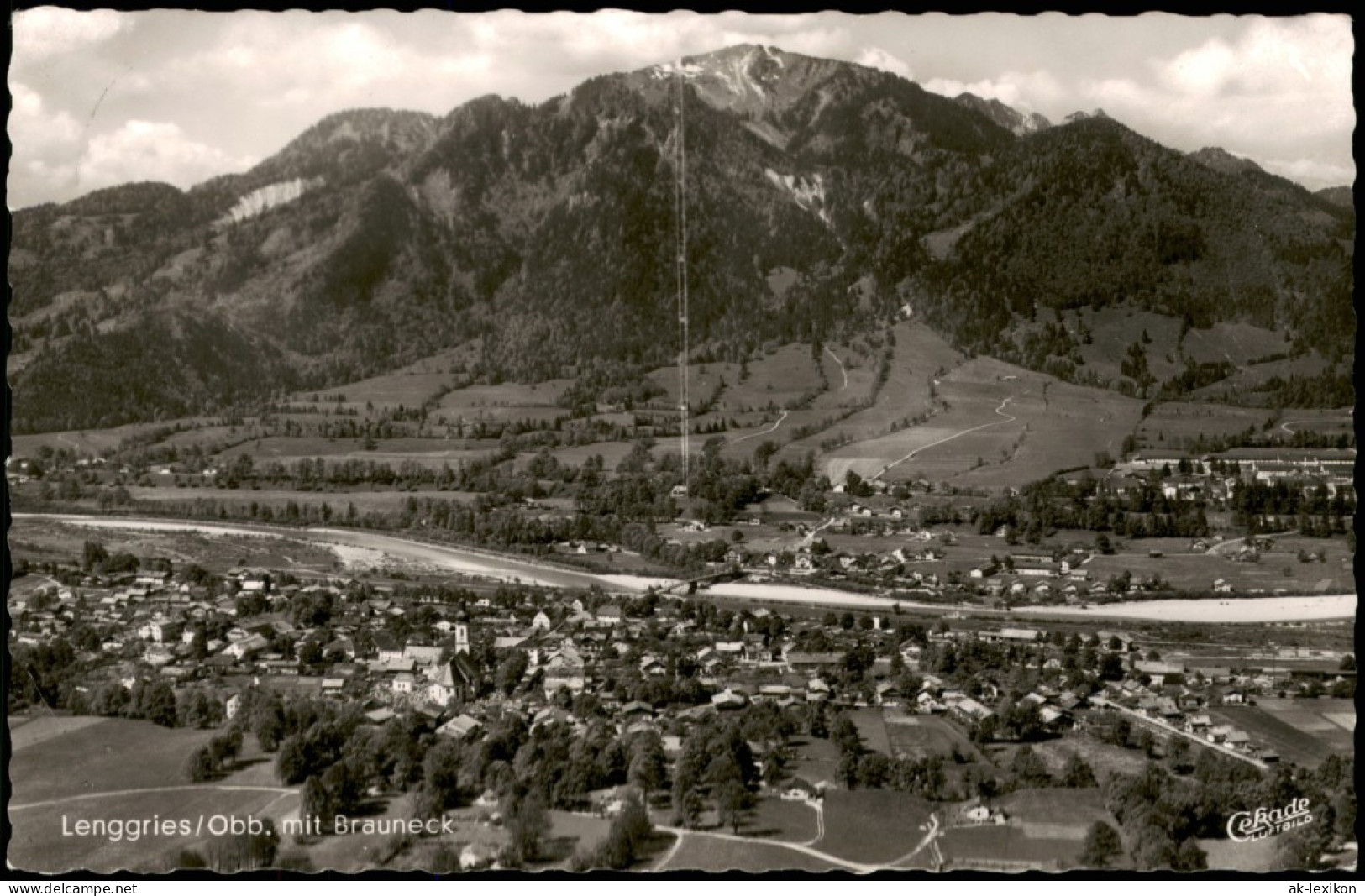 Ansichtskarte Lenggries Luftaufnahme Luftbild Mit Brauneck 1960 - Lenggries