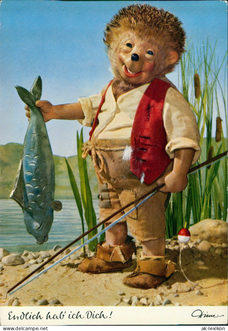 Ansichtskarte  Endlich Hab' Ich Dich! Mecki Mit Fisch, Angler 1960 - Mecki