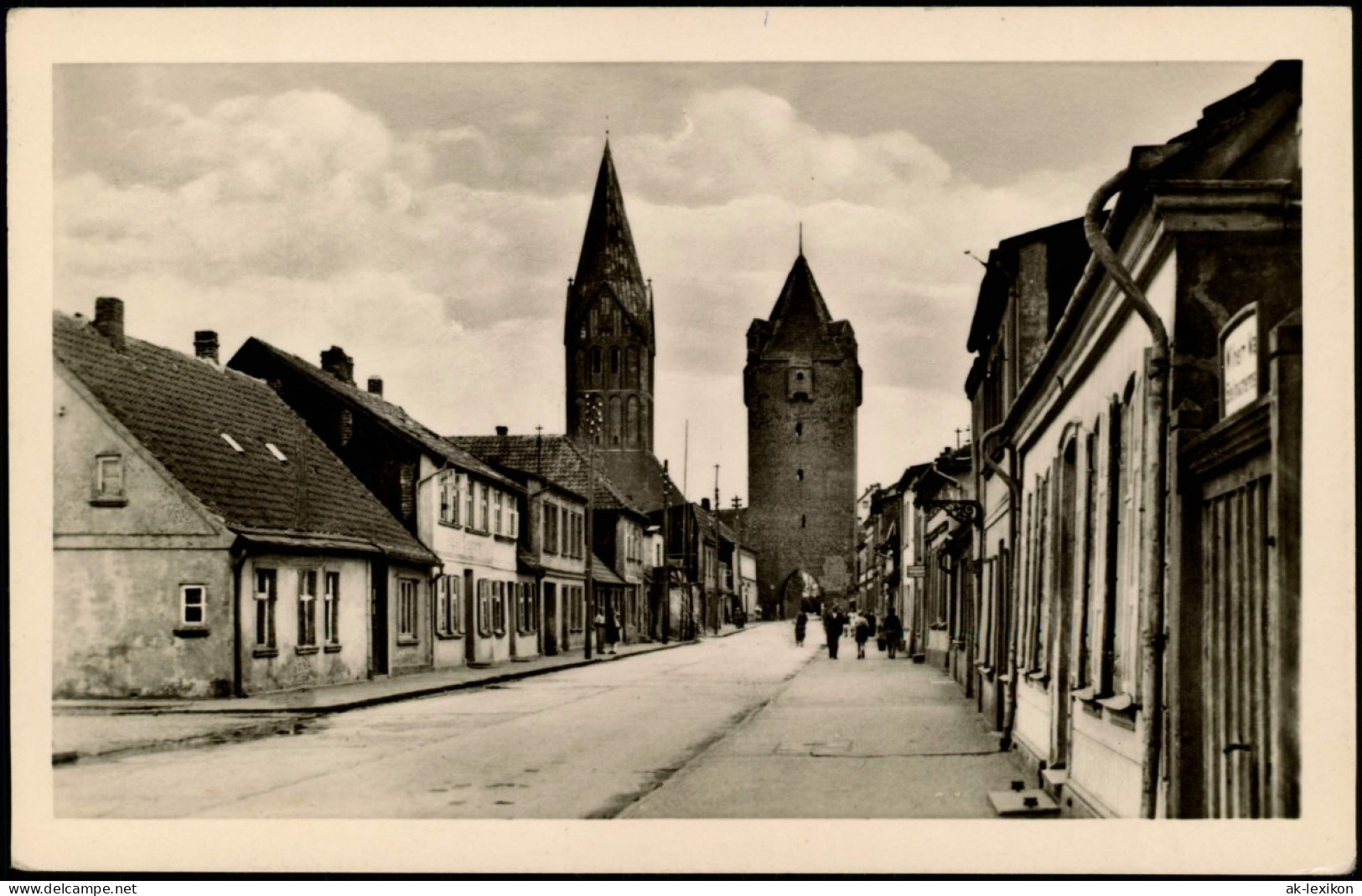 Ansichtskarte Barth Dammtor Und Straße 1954 - Barth