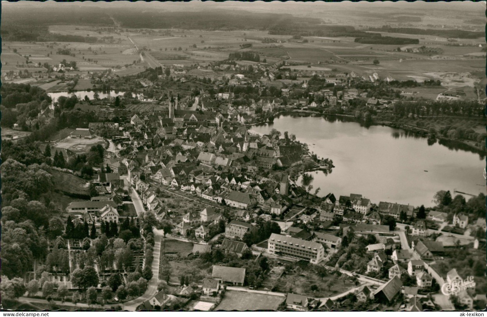 Ansichtskarte Bad Waldsee Luftaufnahme Luftbild 1957 - Bad Waldsee