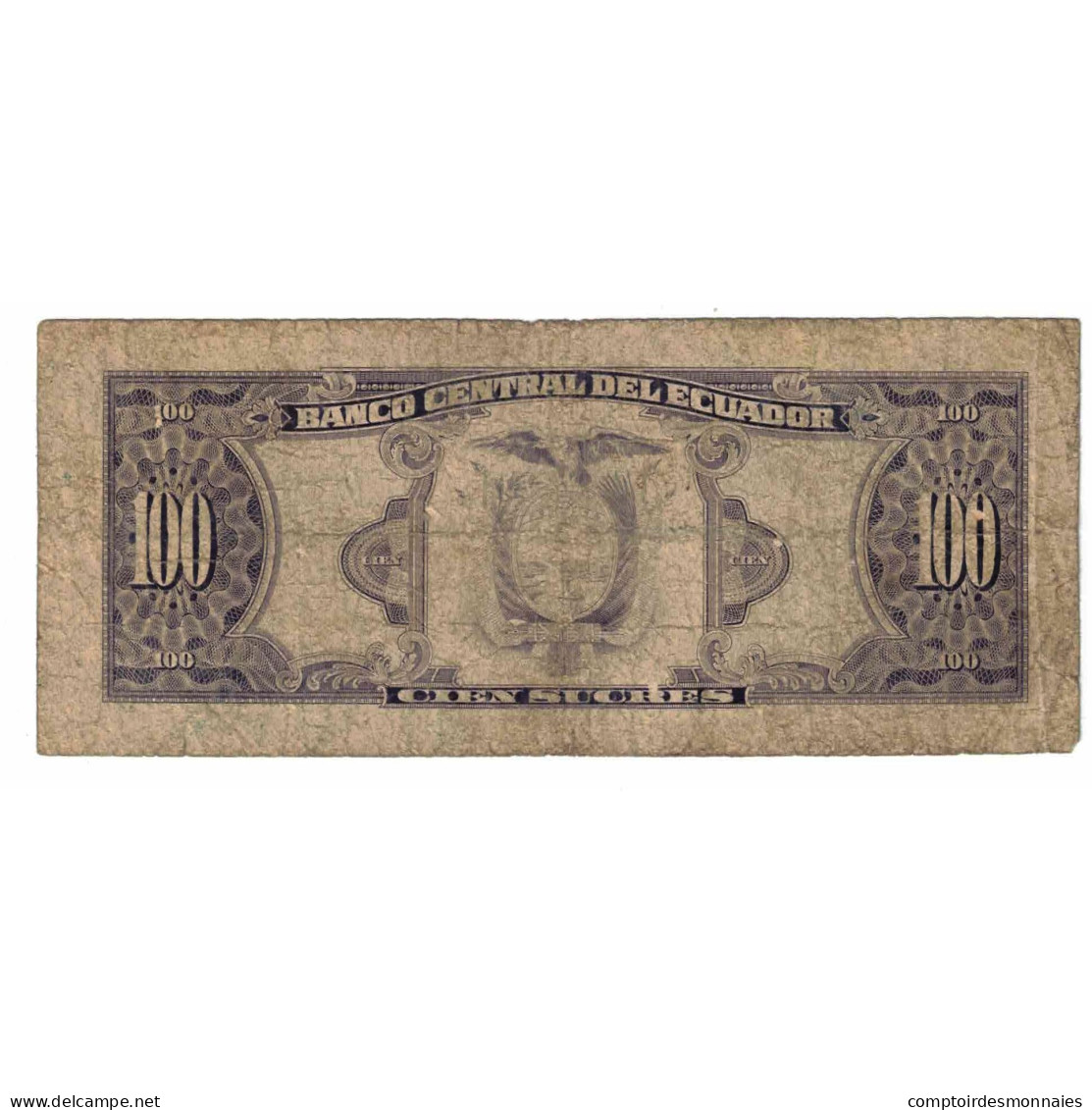 Billet, Équateur, 100 Sucres, 1988, 1988-06-08, KM:123Aa, B - Ecuador