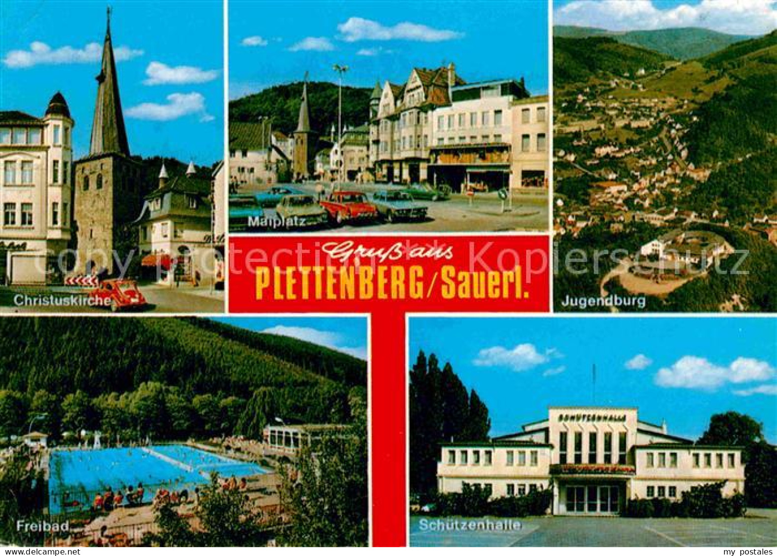 72654275 Plettenberg Christuskirche Marktplatz Jugendburg Freibad Schuetzenhalle - Plettenberg