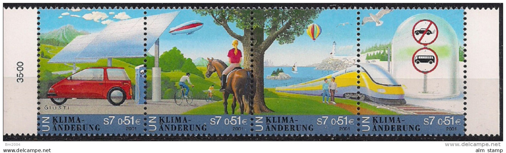 2001 UNO WIEN   Mi. 346-9 **MNH   Klimaänderung - Neufs