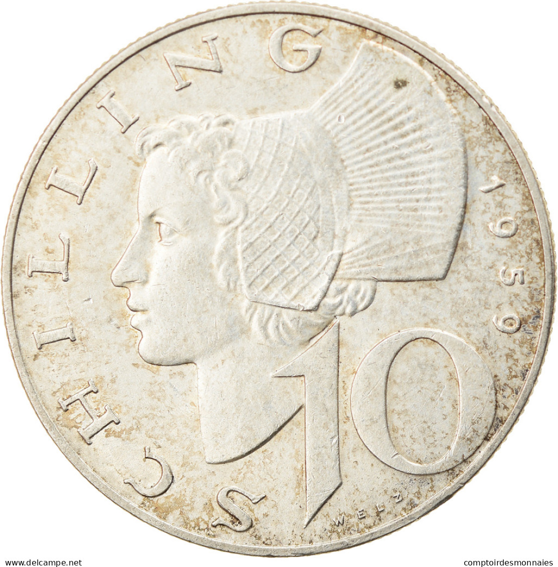 Monnaie, Autriche, 10 Schilling, 1959, TTB, Argent, KM:2882 - Autriche