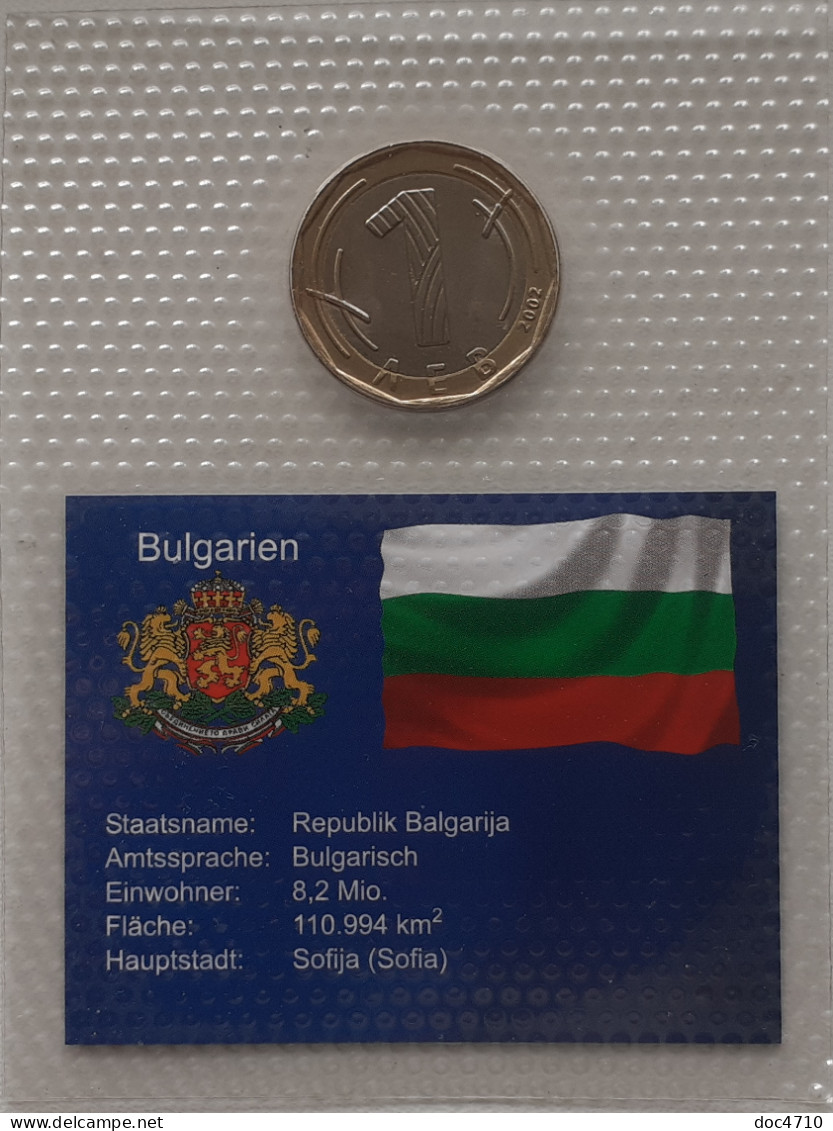 Bulgaria 1 Lev 2002, St. Ivan Rilsky, KM#254, Unc Bi-metallic Sealed - Bulgarie