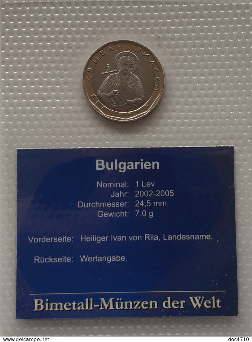 Bulgaria 1 Lev 2002, St. Ivan Rilsky, KM#254, Unc Bi-metallic Sealed - Bulgarie