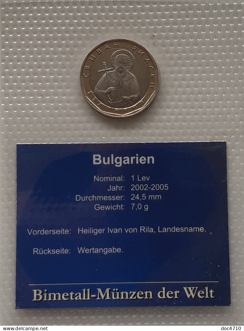 Bulgaria 1 Lev 2002, St. Ivan Rilsky, KM#254, Unc Bi-metallic Sealed - Bulgarije