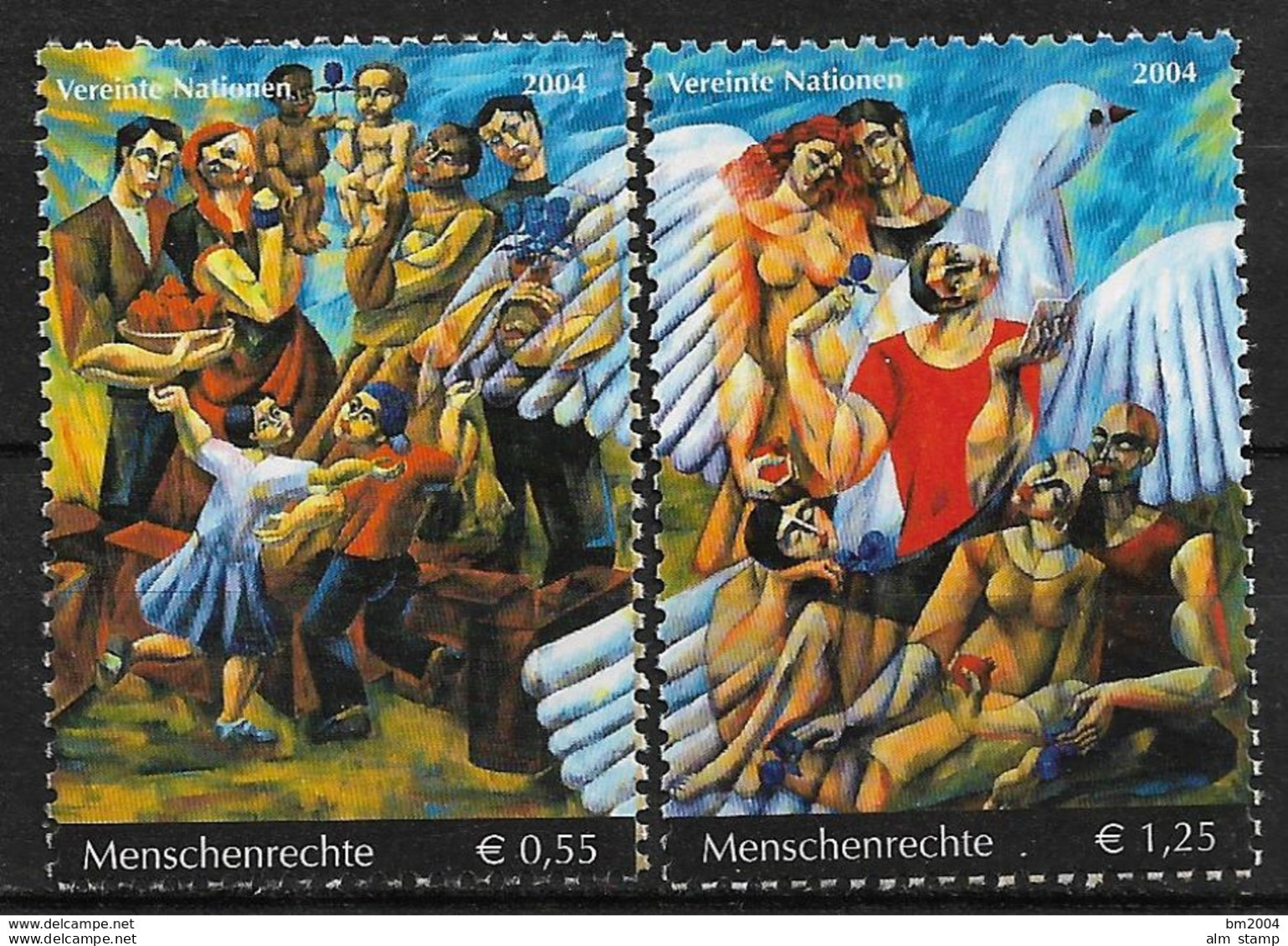 2004  UNO WIEN   Mi. 430-1 **MNH  Menschenrechte - FDC