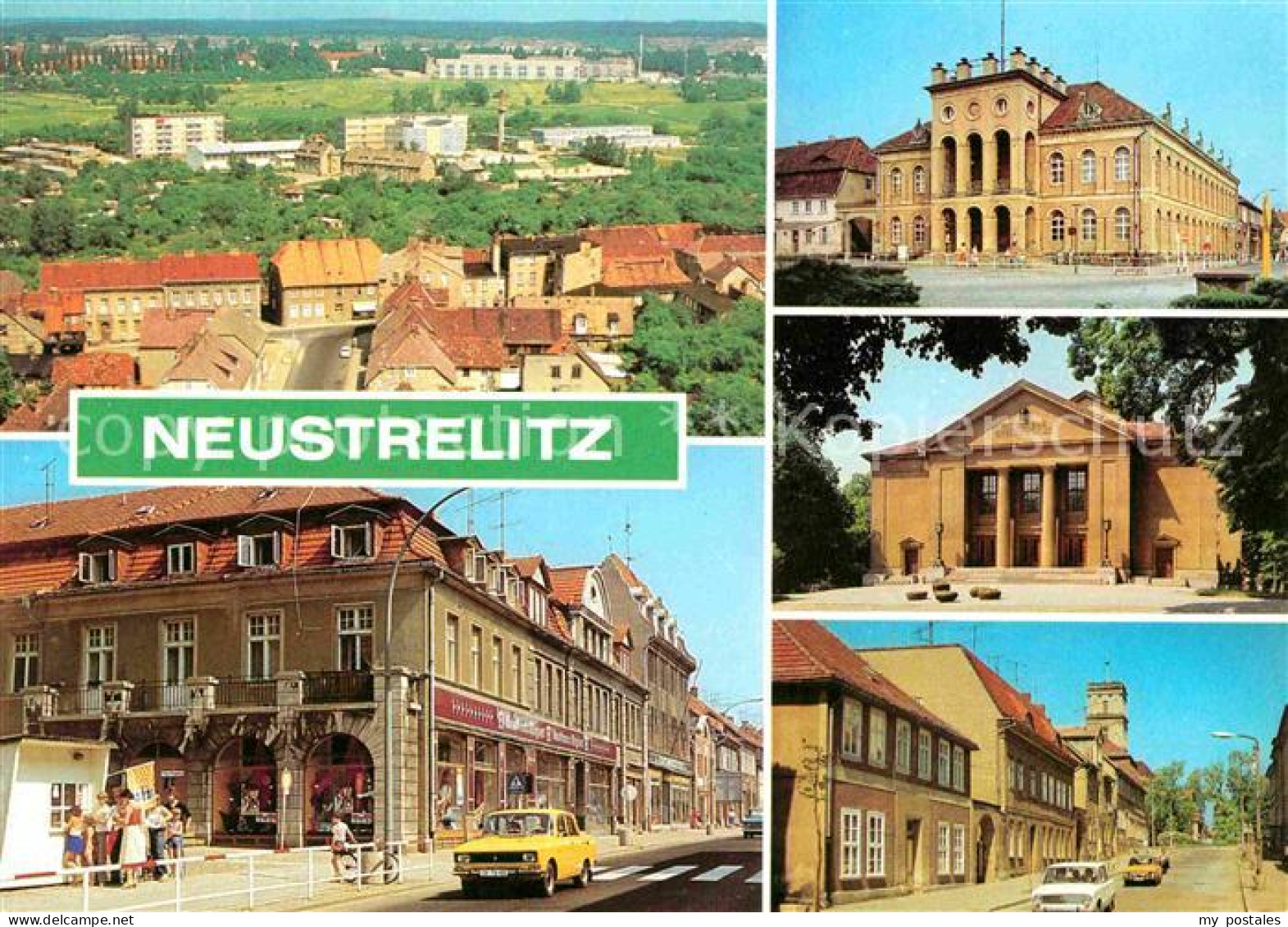 72652124 Neustrelitz Stadtuebersicht Wilhelm Pieck Strasse Rathaus Friedrich Wol - Neustrelitz