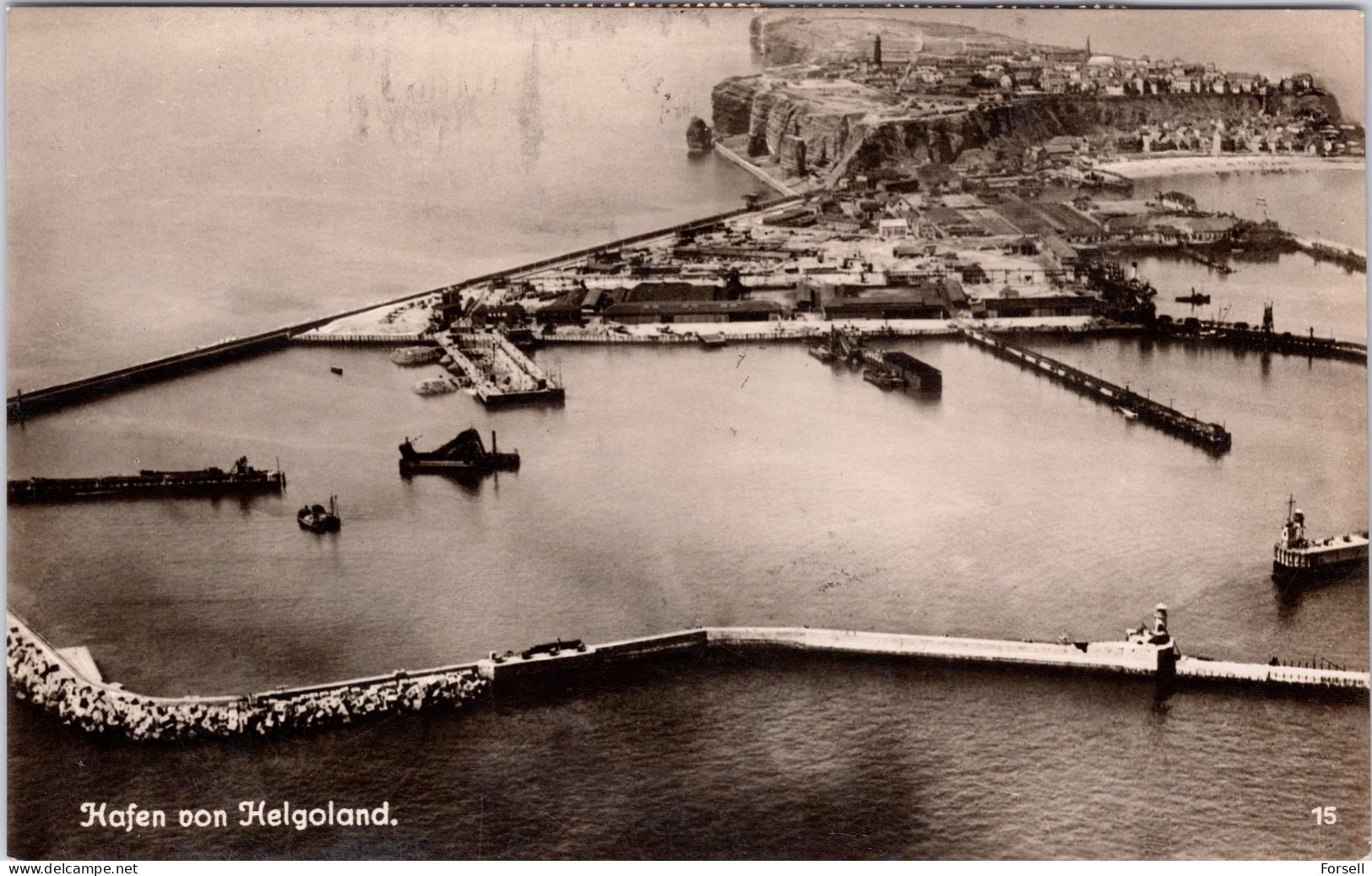 Hafen Von Helgoland (Stempel: Helgoland 1923 , Nach Zürich) INFLA-frankierung - Helgoland