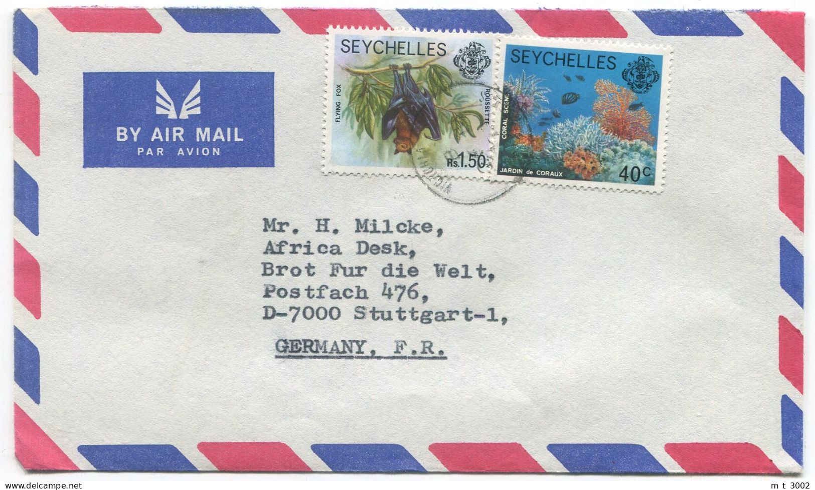 Cover Seychelles Victoria Bat Coral Reef - Seychelles (1976-...)