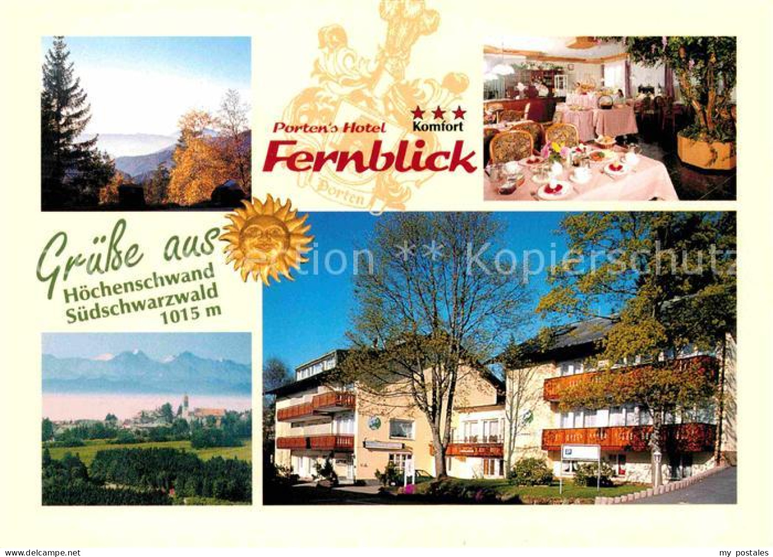 72650706 Hoechenschwand Portens Hotel Fernblick Gastraum Panorama Hoechenschwand - Hoechenschwand