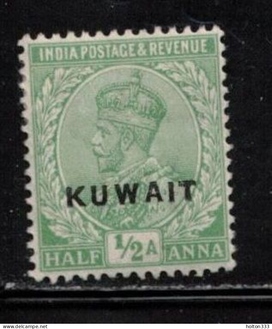 KUWAIT Scott # 1 MH - KGV Stamp Of India Overprinted - Kuwait