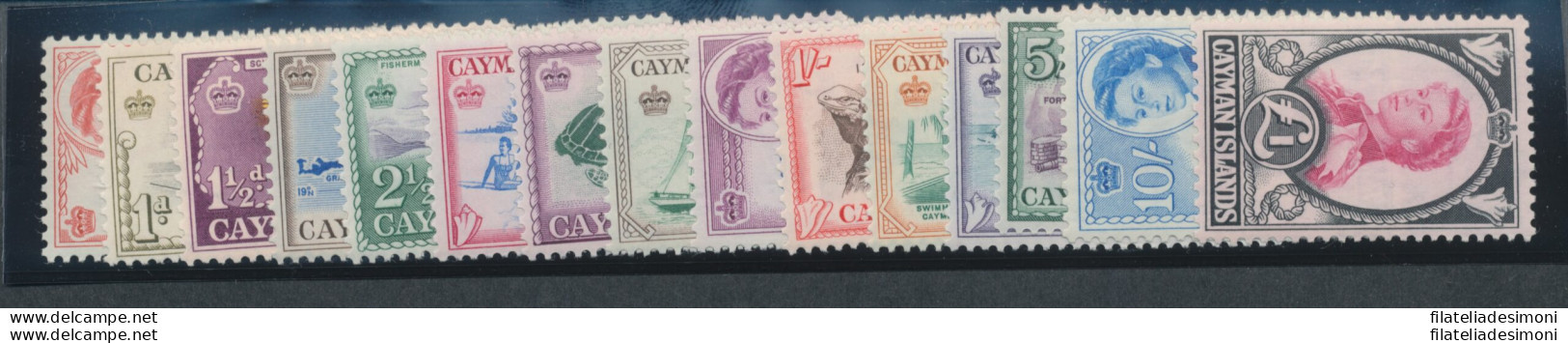 1962-64 CAYMAN ISLANDS - Elisabetta II E Vedute - SG 165/179 - MLH* - Autres & Non Classés