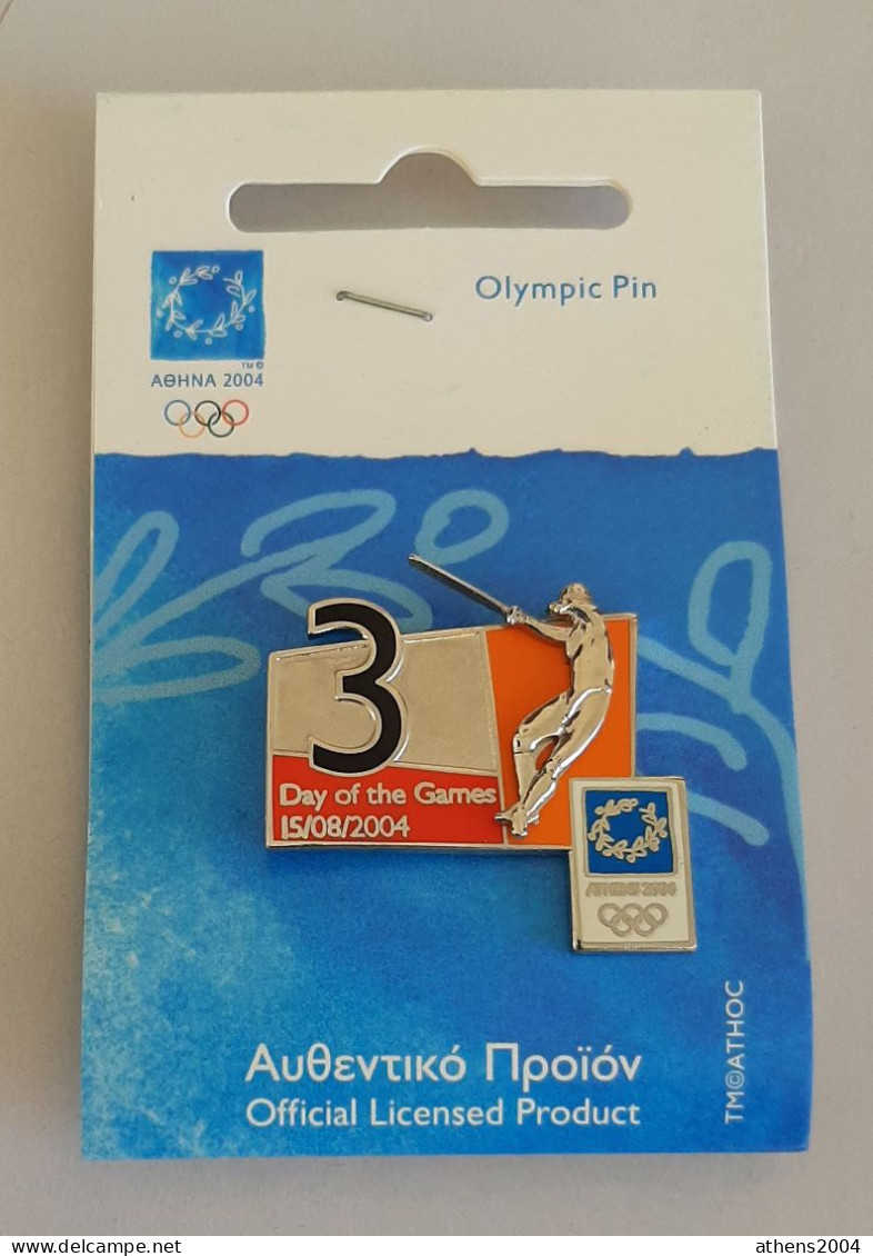 @ Athens 2004 Olympic Games - days of Games with the sport,full set of 17 pins.English version