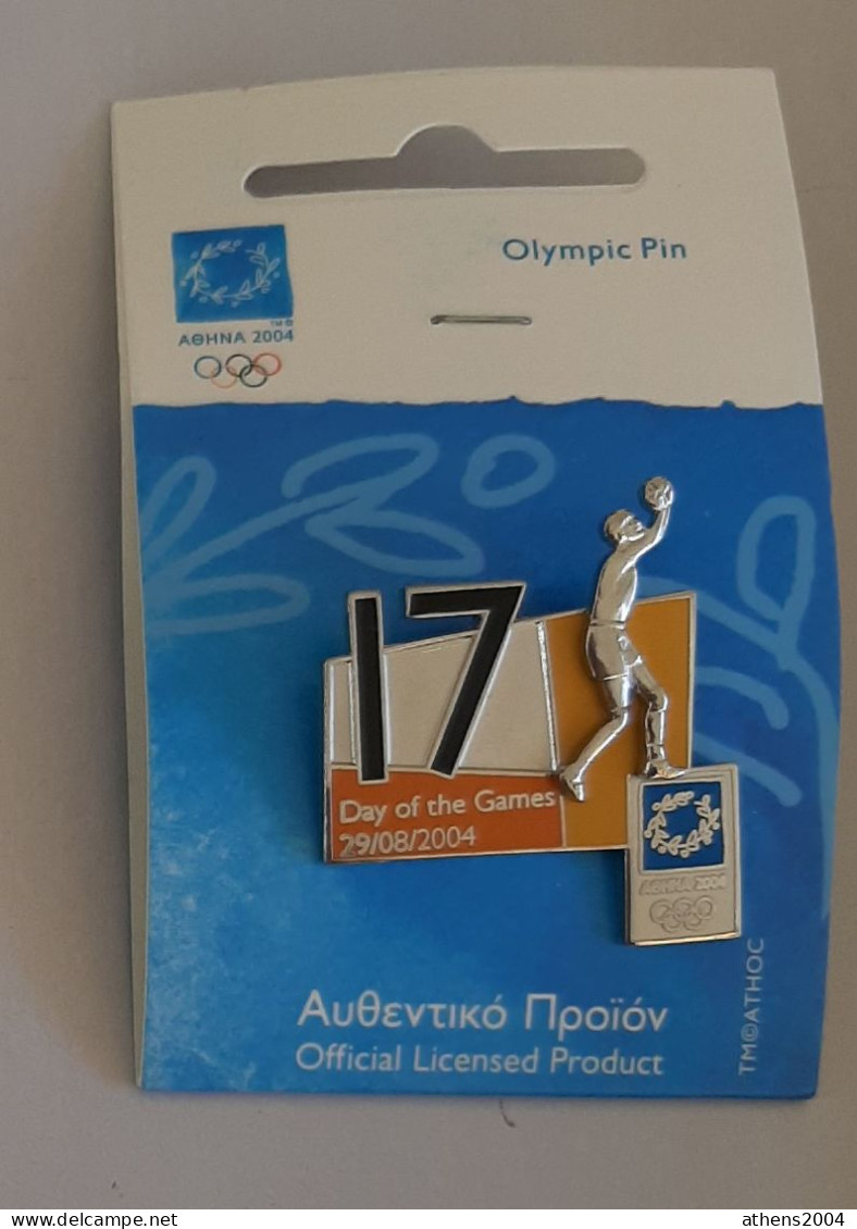 @ Athens 2004 Olympic Games - days of Games with the sport,full set of 17 pins.English version