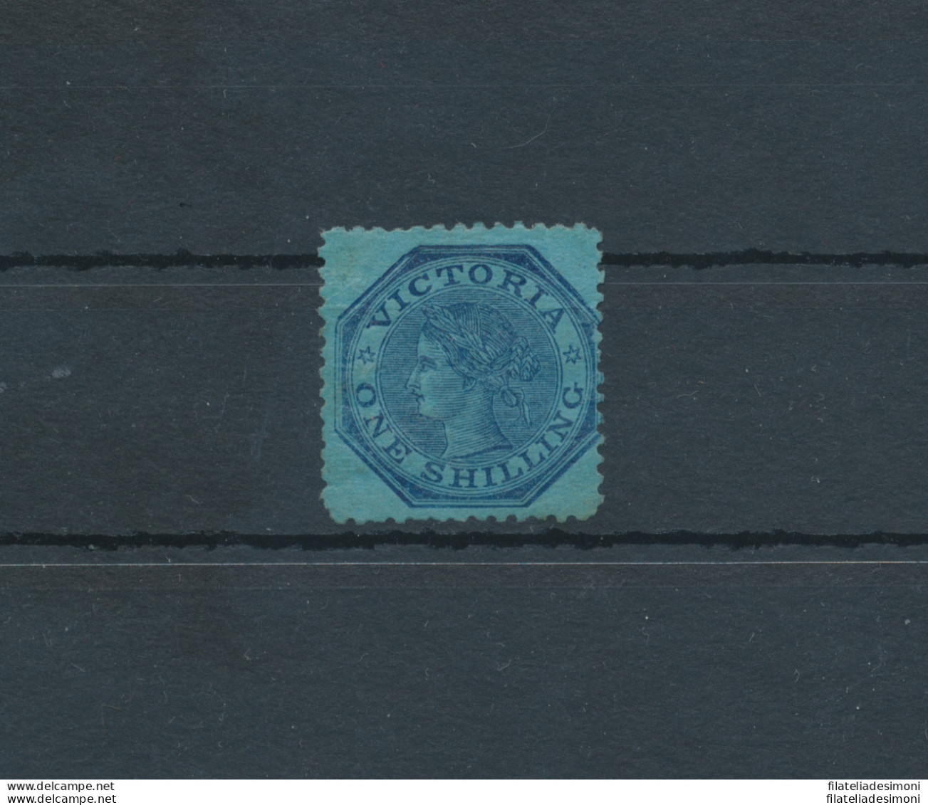 1863-73 Victoria - Australia - 1 Scellino Bright Blue - Dentellato 13 - Stanley Gibbons N. 124 - MH* - Andere & Zonder Classificatie