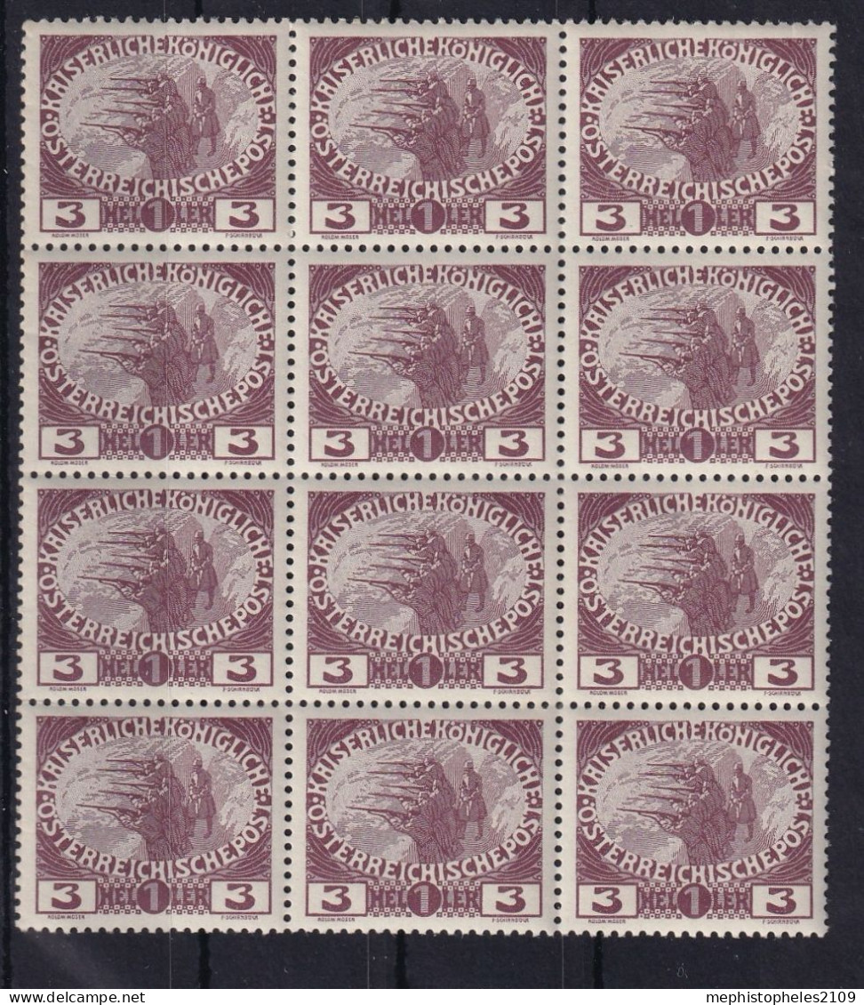 AUSTRIA 1915 - MNH - ANK 180 - Block Of 12 - Nuovi