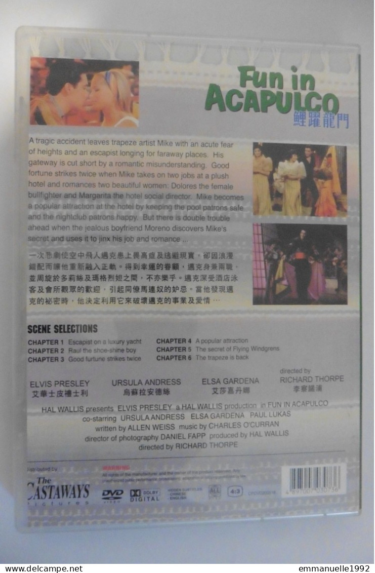 DVD Film Fun In Acapulco De Richard Thorpe 1963 Elvis Presley Ursula Andress - English Only - Comédie Musicale