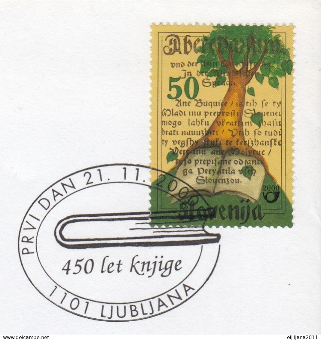 ⁕ Slovenia 2000 Ljubljana ⁕ 450 Years Of The First Slovenian Printed Book ⁕ FDC Cover - Slowenien