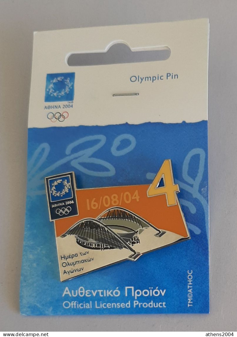 @ Athens 2004 Olympic Games - Days Of Games With The OAKA Stadium, Full Set Of 17 Pins - Olympic Games